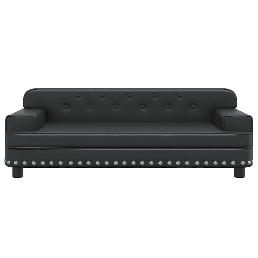 Krevet za pse crni 90 x 53 x 30 cm od umjetne kože
