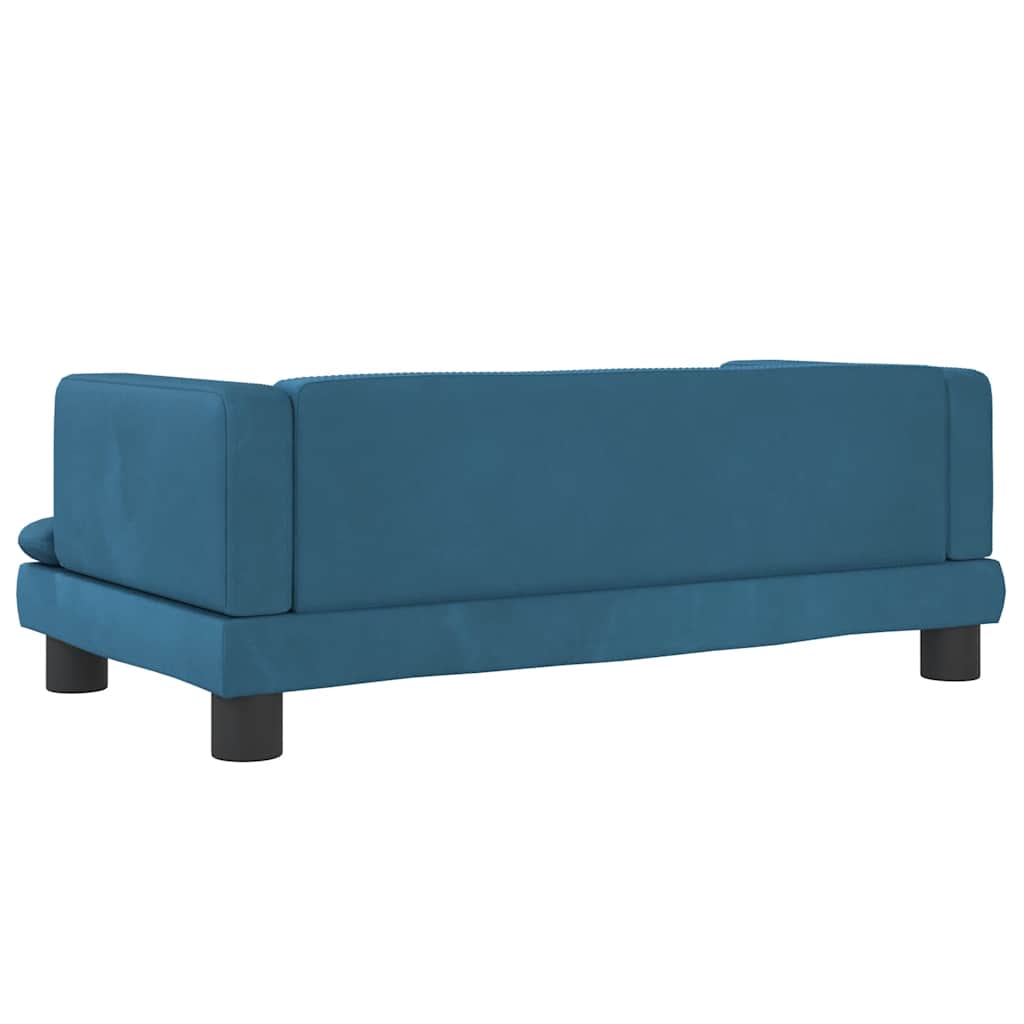 Krevet za pse plavi 80 x 45 x 30 cm baršunasti