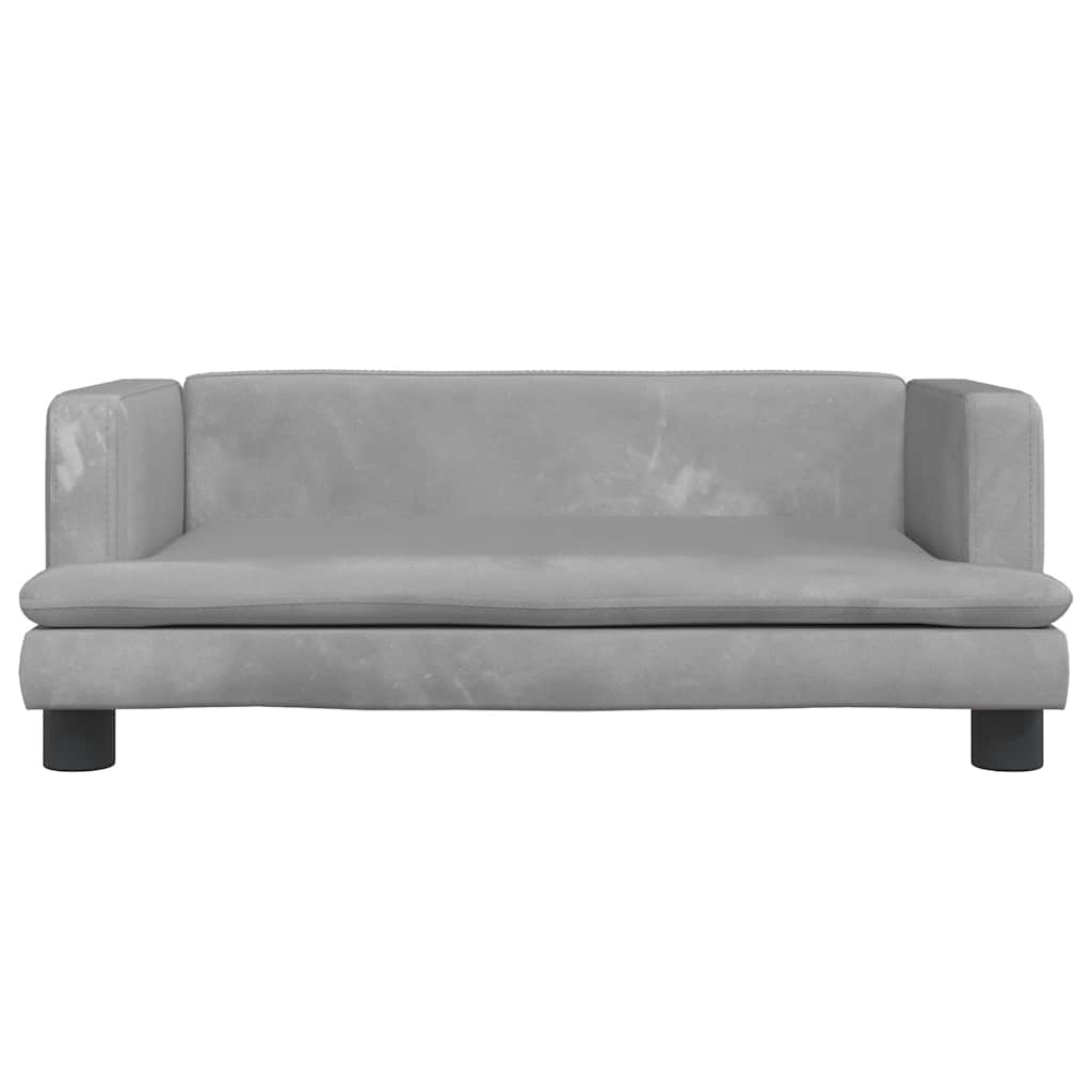 Krevet za pse svjetlosivi 80 x 45 x 30 cm baršunasti