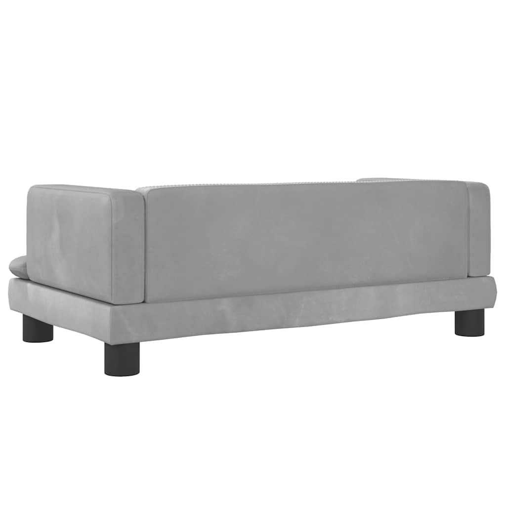 Krevet za pse svjetlosivi 80 x 45 x 30 cm baršunasti