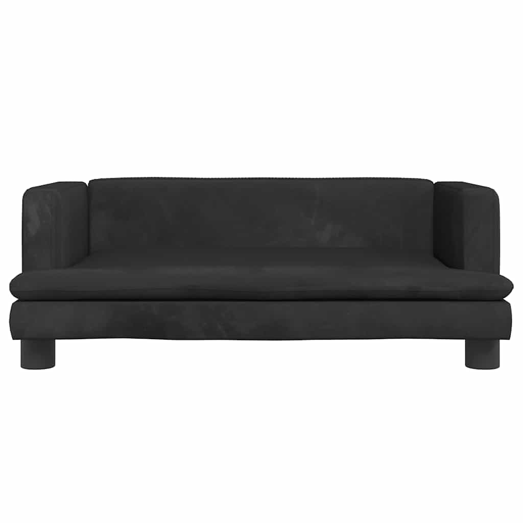 Krevet za pse crni 80 x 45 x 30 cm baršunasti