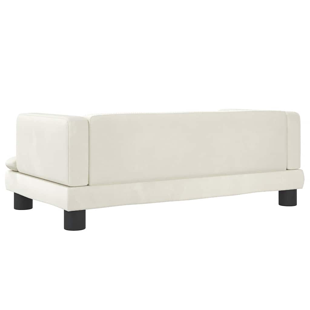 Krevet za pse krem 80 x 45 x 30 cm baršunasti