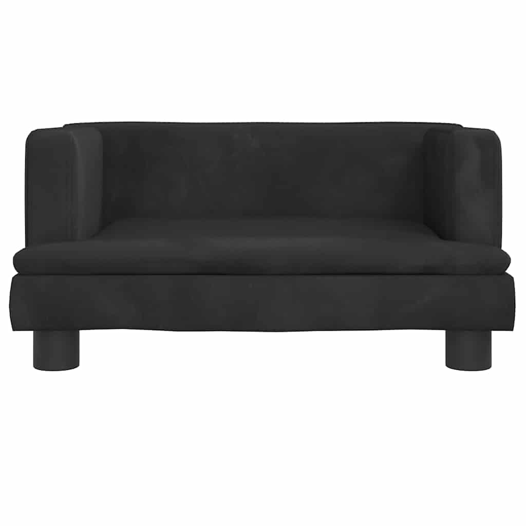 Krevet za pse crni 60 x 40 x 30 cm baršunasti