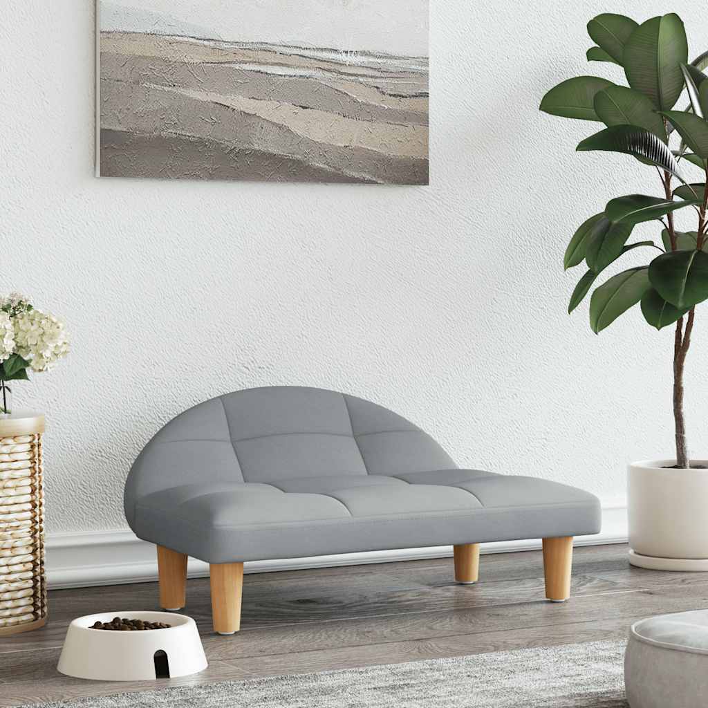 Krevet za pse svjetlosivi 70x52x30 cm od tkanine