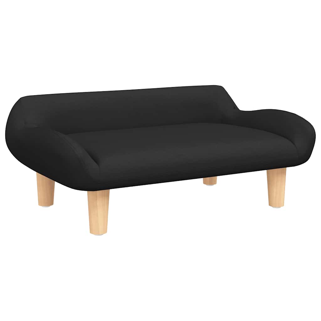 Krevet za pse crni 70x40x24 cm od tkanine
