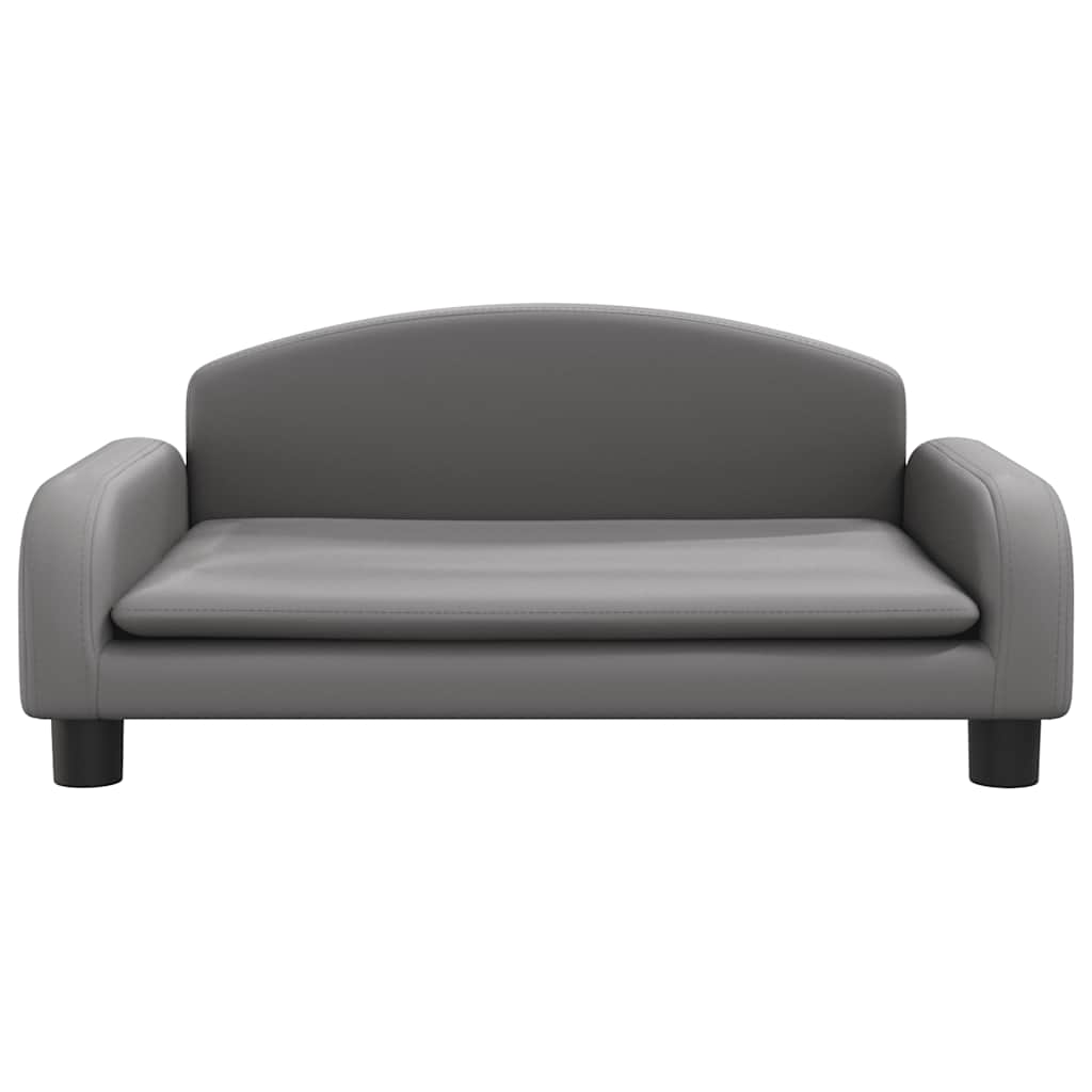 Krevet za pse sivo 70 x 45 x 30 cm od umjetne kože