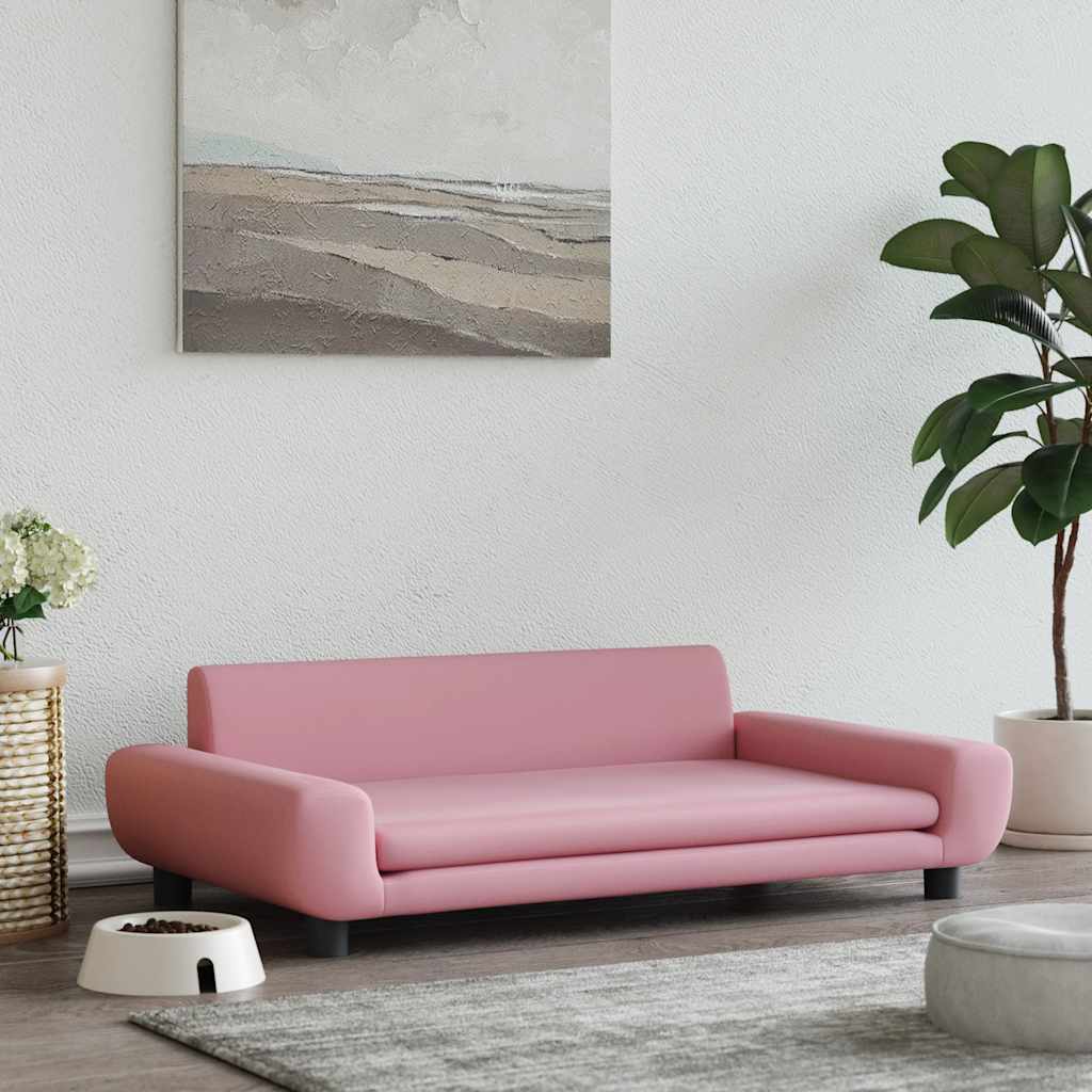 Krevet za pse ružičasti 100 x 54 x 33 cm baršunasti