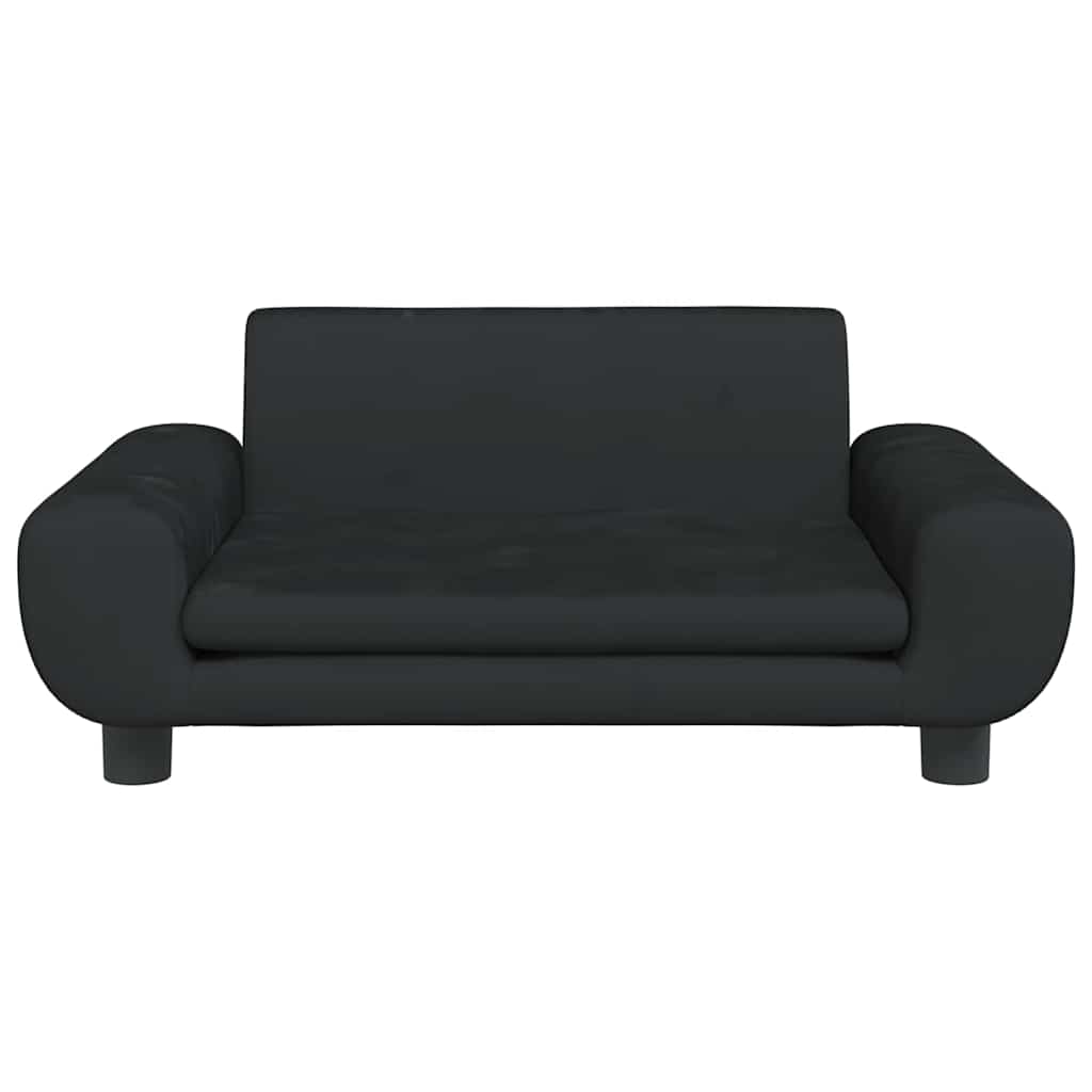 Krevet za pse crna 70 x 45 x 33 cm baršunasti