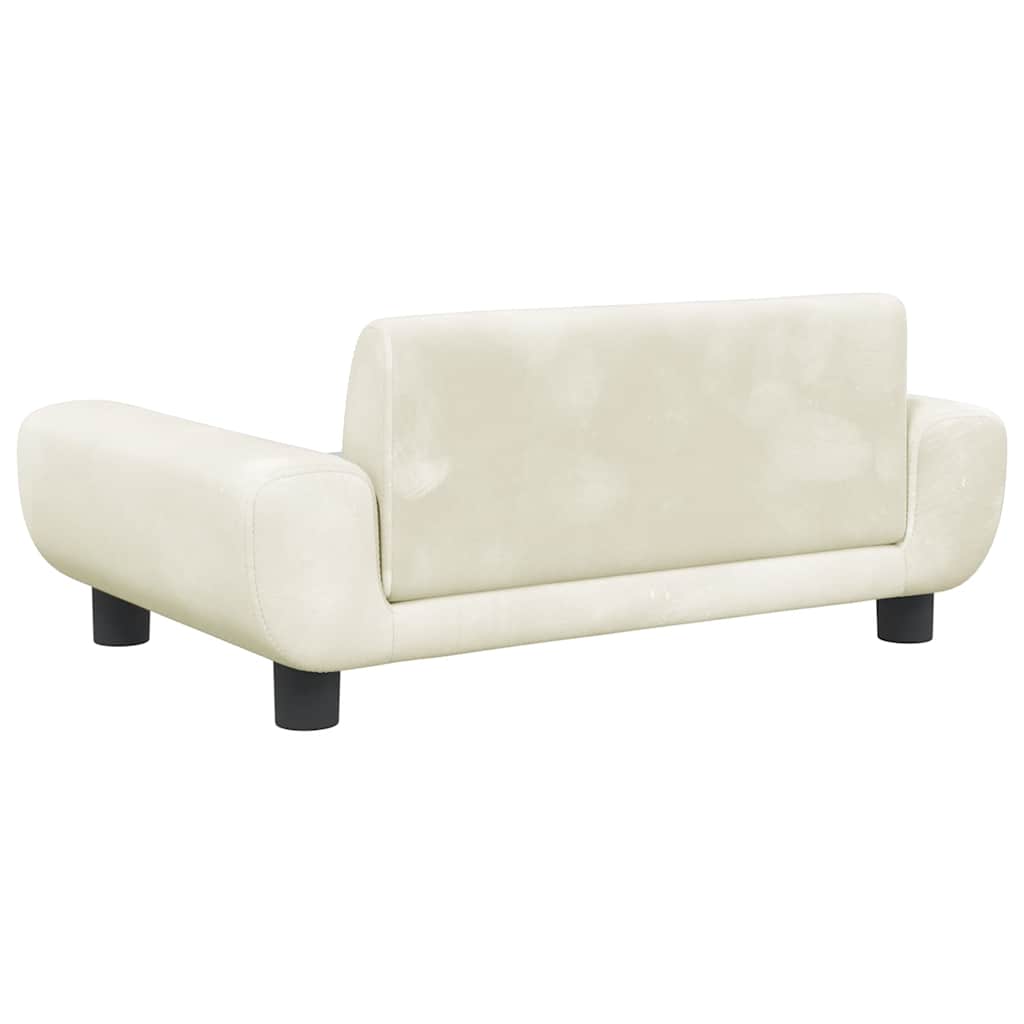 Krevet za pse krem 70 x 45 x 33 cm baršunasti