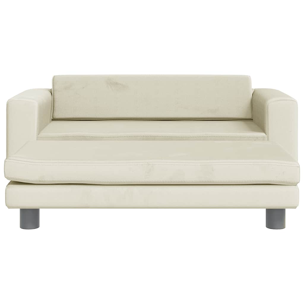 Krevet za pse s produžetkom krem 100 x 50 x 30 cm baršunasti