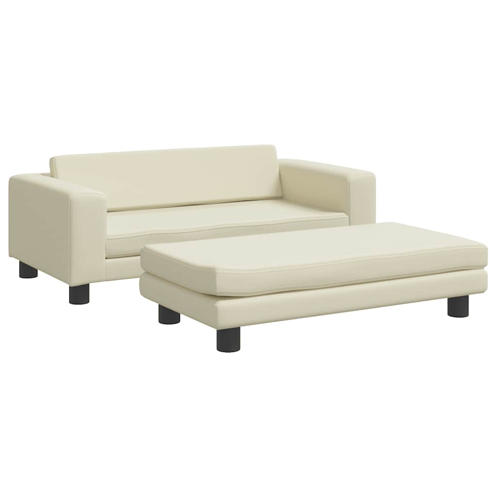 Krevet za pse s produžetkom krem 100 x 50 x 30 cm umjetna koža