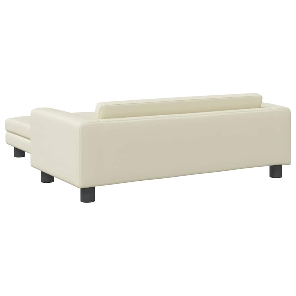 Krevet za pse s produžetkom krem 100 x 50 x 30 cm umjetna koža