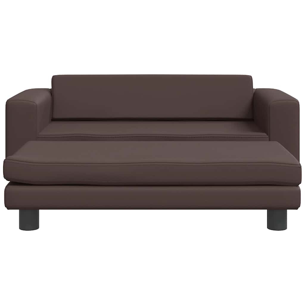 Krevet za pse s produžetkom smeđi 100 x 50 x 30 cm umjetna koža