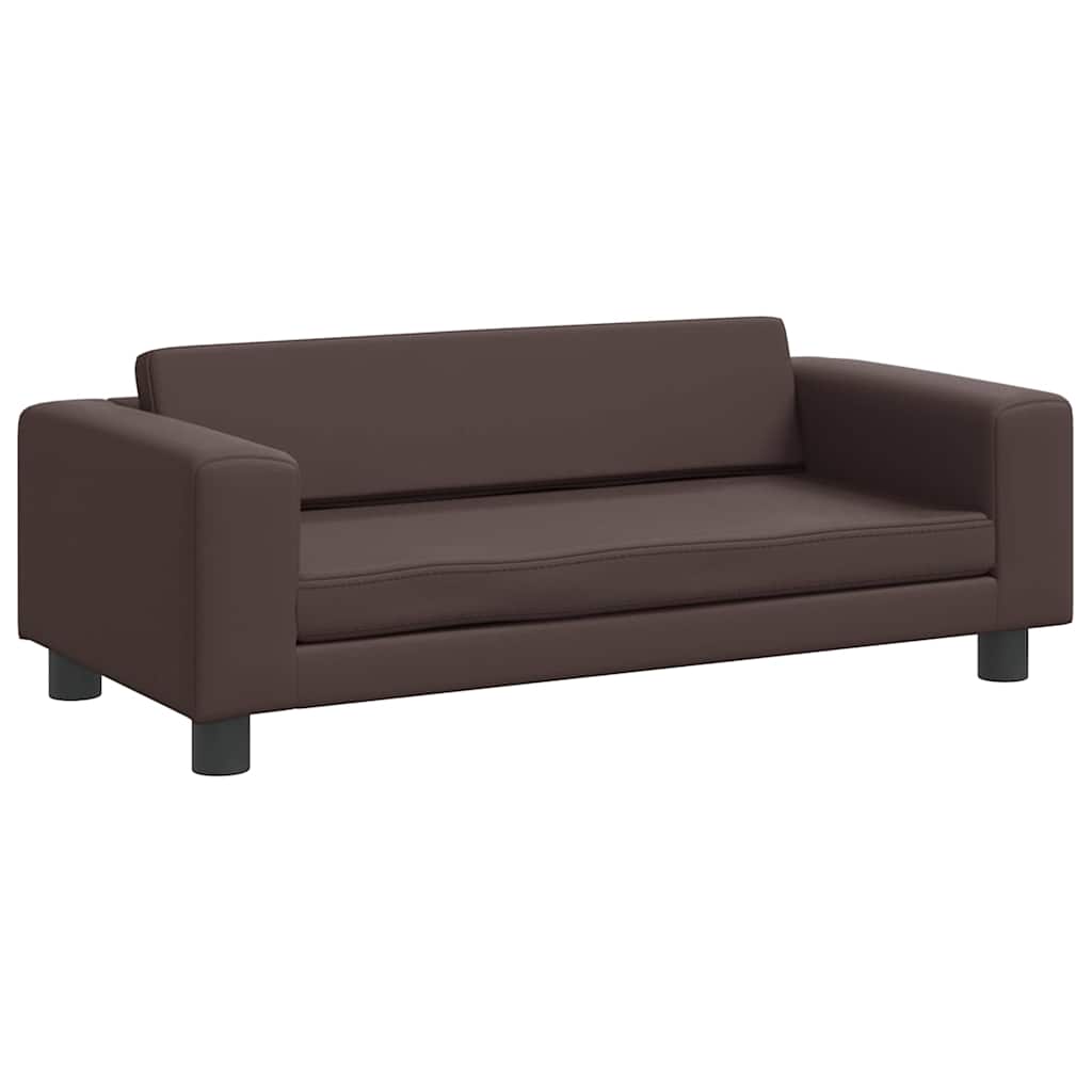 Krevet za pse s produžetkom smeđi 100 x 50 x 30 cm umjetna koža