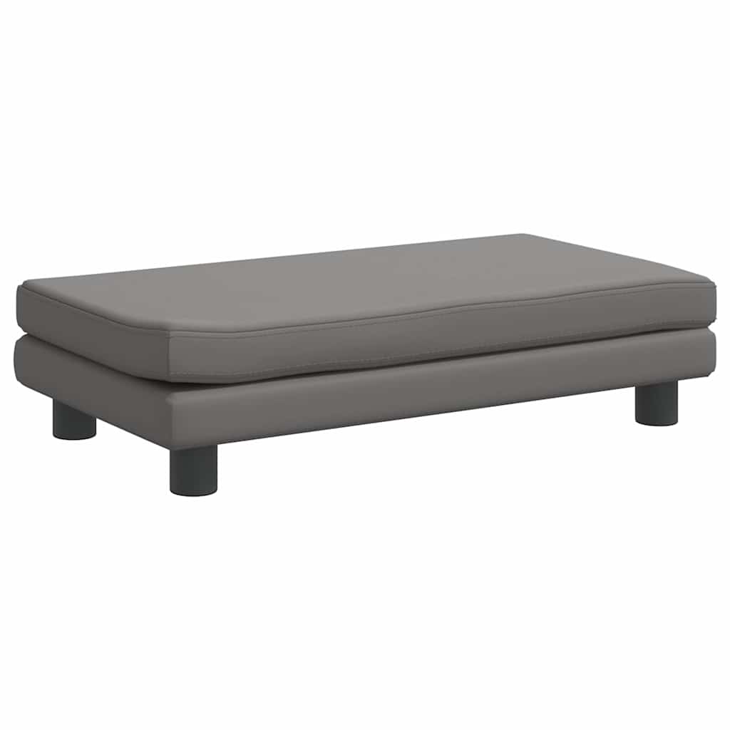 Krevet za pse s produžetkom sivi 100 x 50 x 30 cm umjetna koža