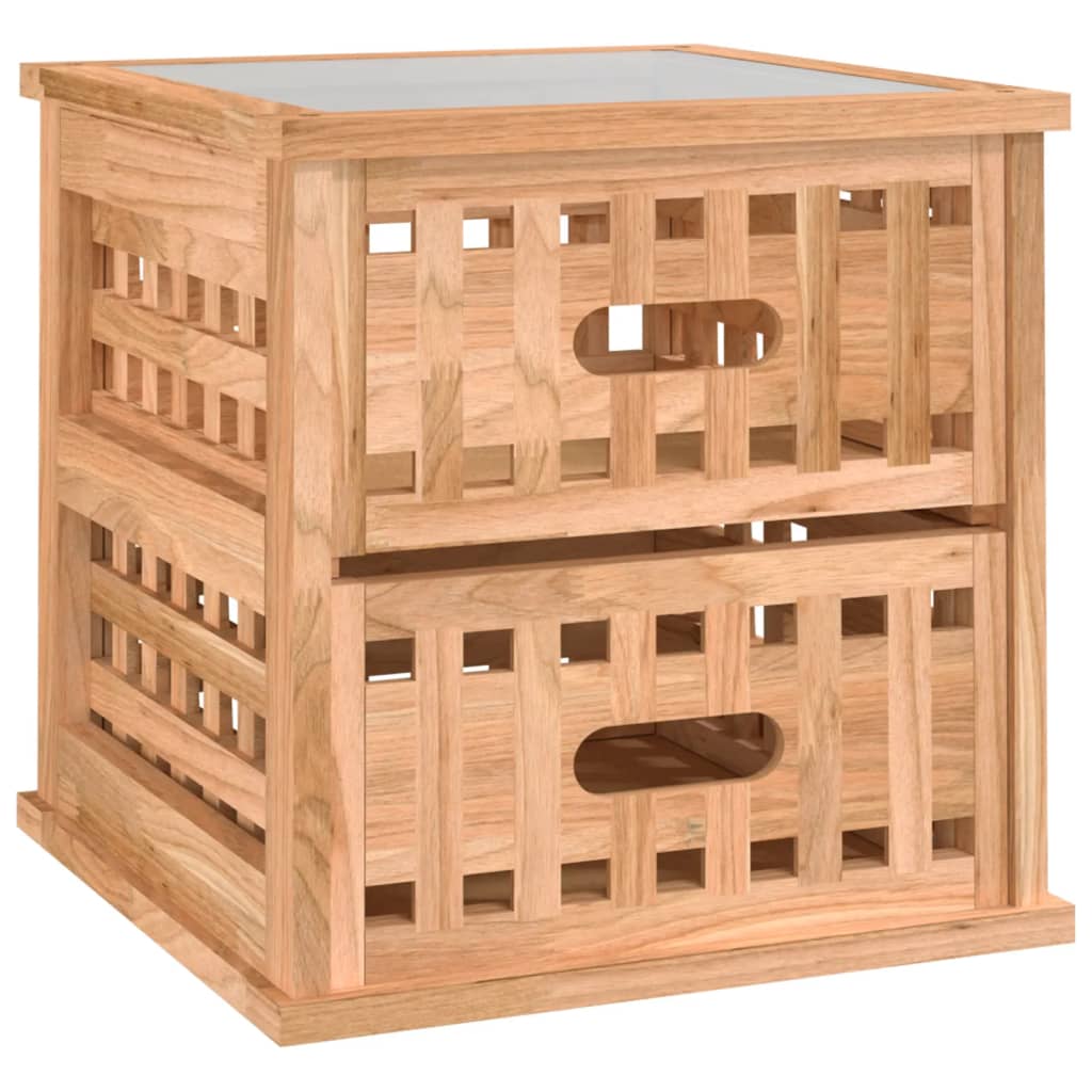 Noćni ormarići 2 kom 34 x 34 x 34 cm od masivnog drva oraha