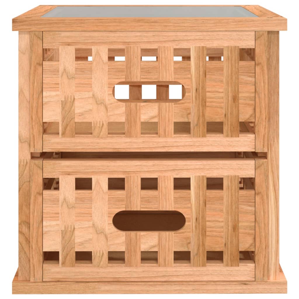 Noćni ormarići 2 kom 34 x 34 x 34 cm od masivnog drva oraha