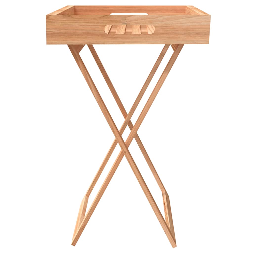 Sklopivi stol s pladnjem 52x36x56,5 cm od masivnog drva oraha