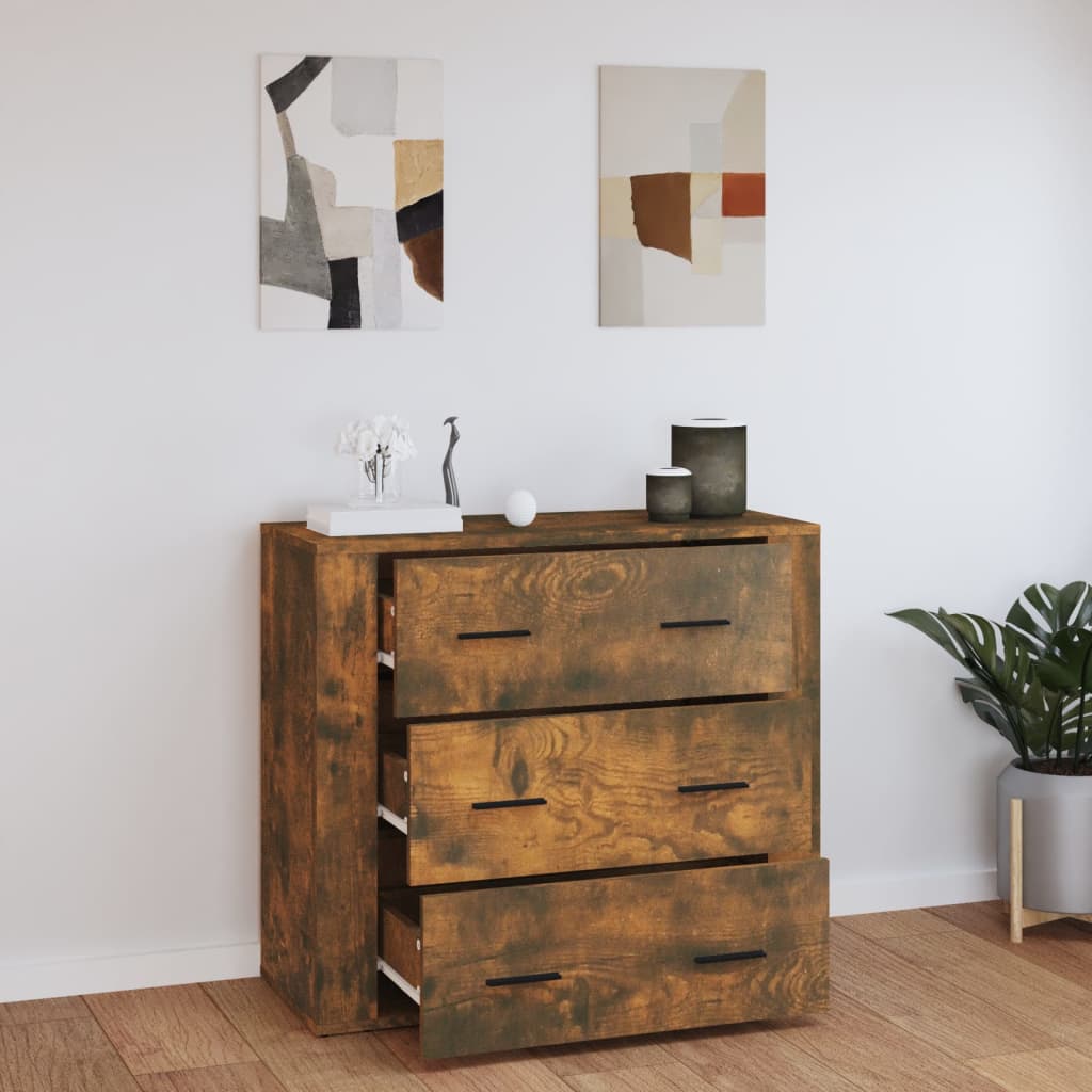 Komoda boja dimljenog hrasta 80x33x70 cm od konstruiranog drva