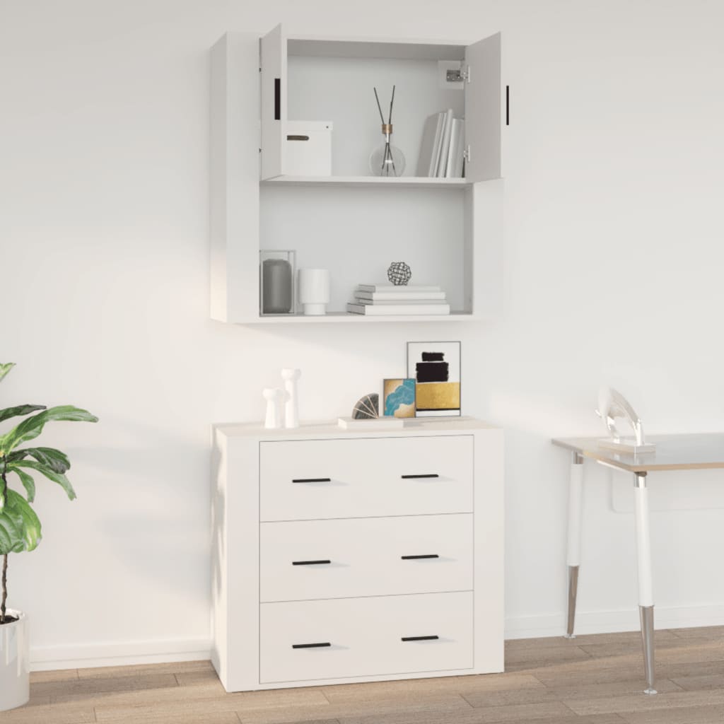Zidni ormarić bijeli 80 x 33 x 80 cm od konstruiranog drva