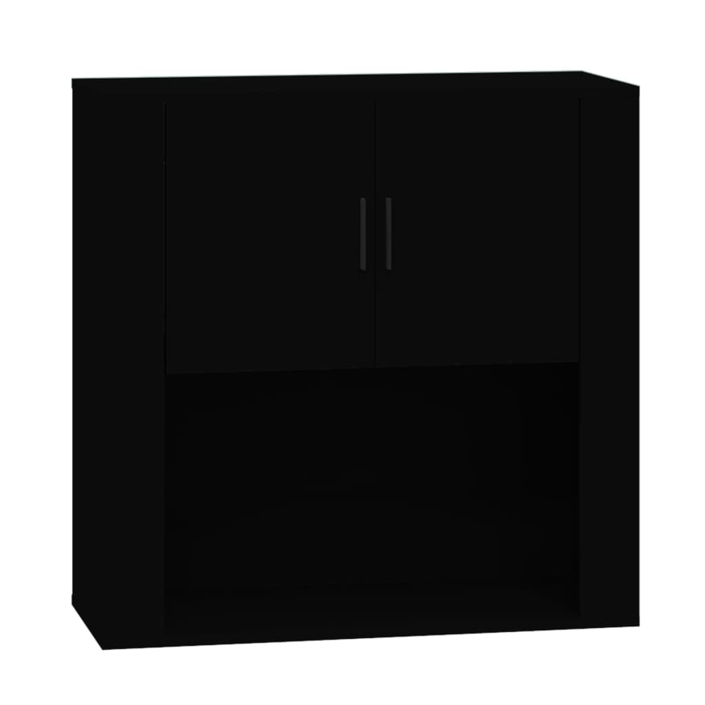 Zidni ormarić crni 80 x 33 x 80 cm od konstruiranog drva