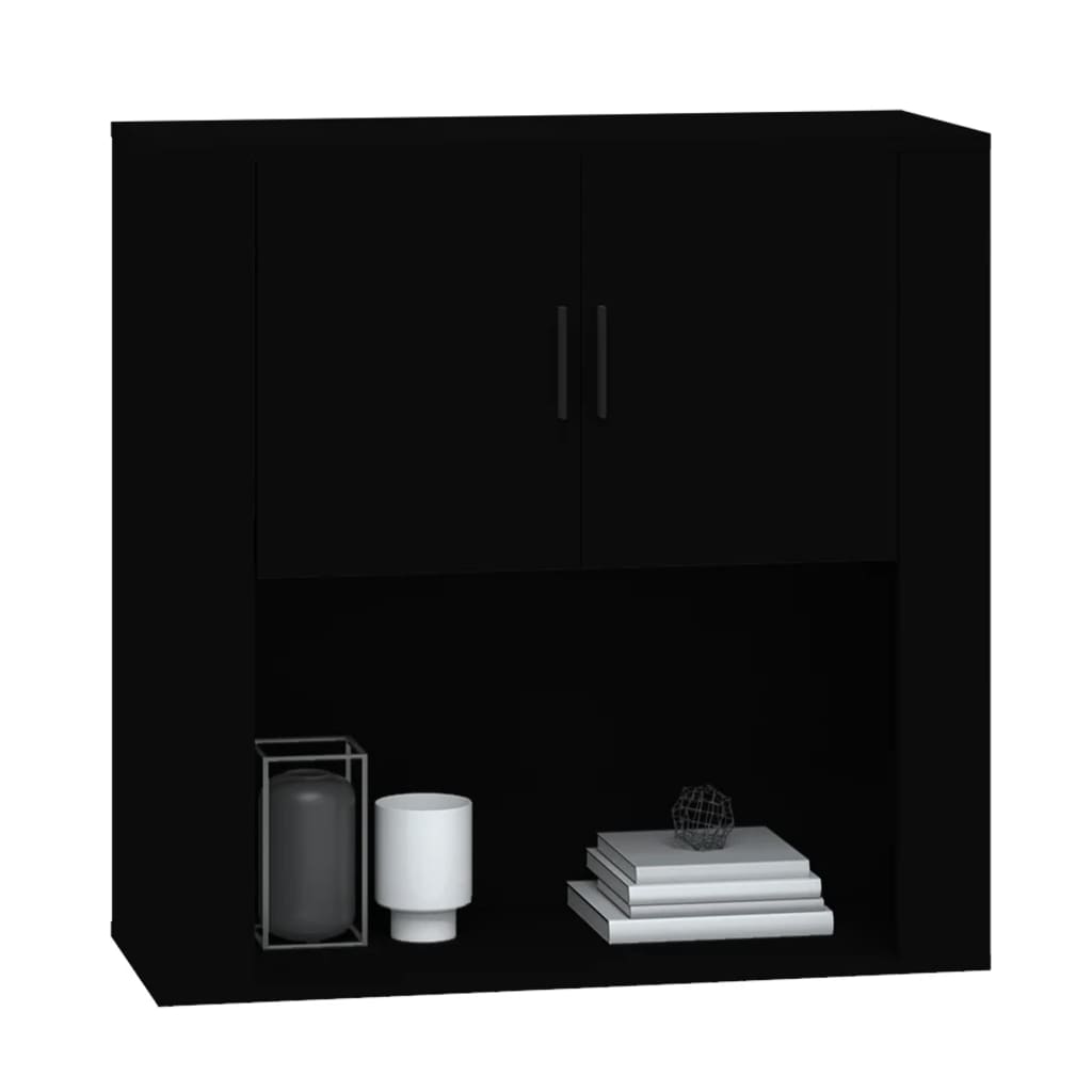 Zidni ormarić crni 80 x 33 x 80 cm od konstruiranog drva