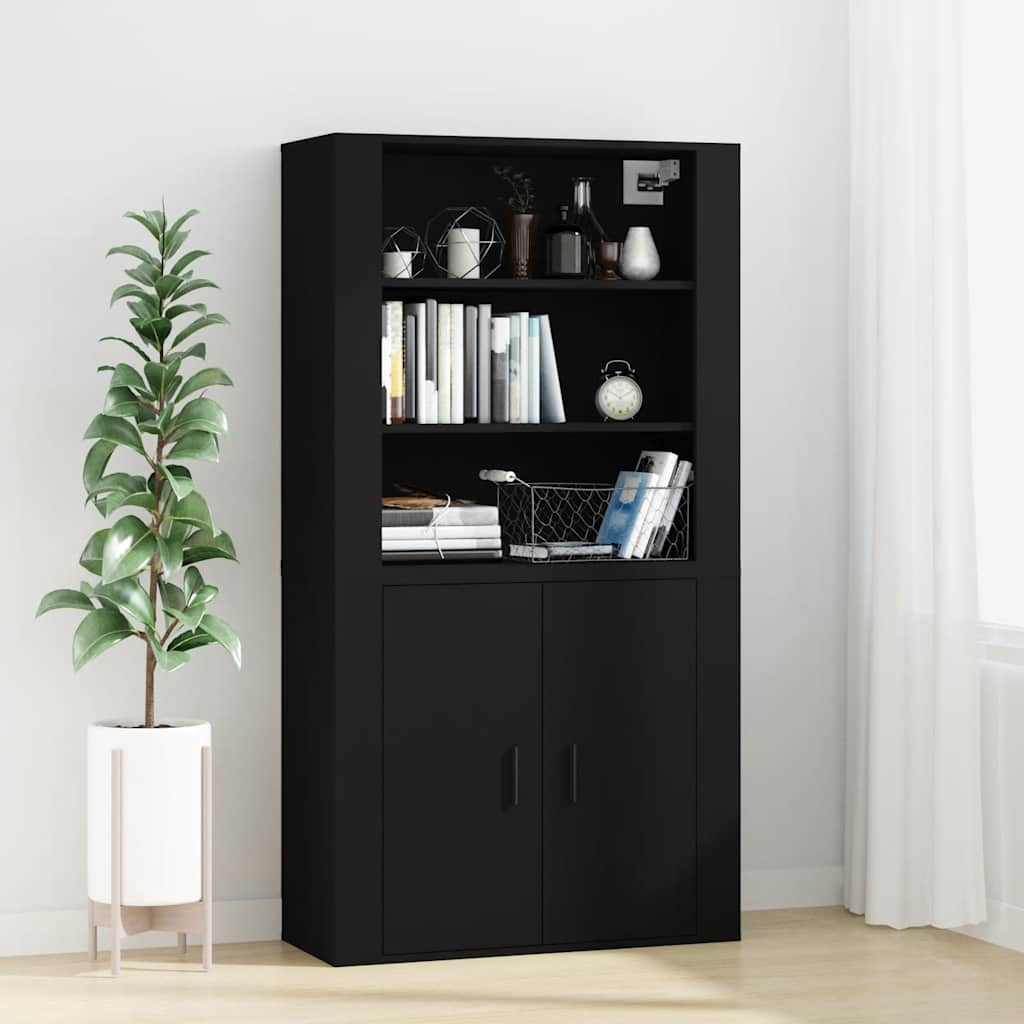 Zidni ormarić crni 80 x 33 x 80 cm od konstruiranog drva