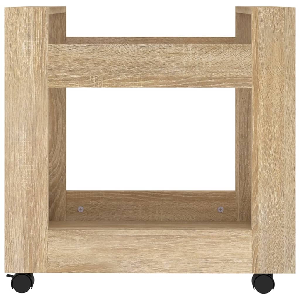 Kolica za radni stol boja hrasta 60x45x60 cm konstruirano drvo