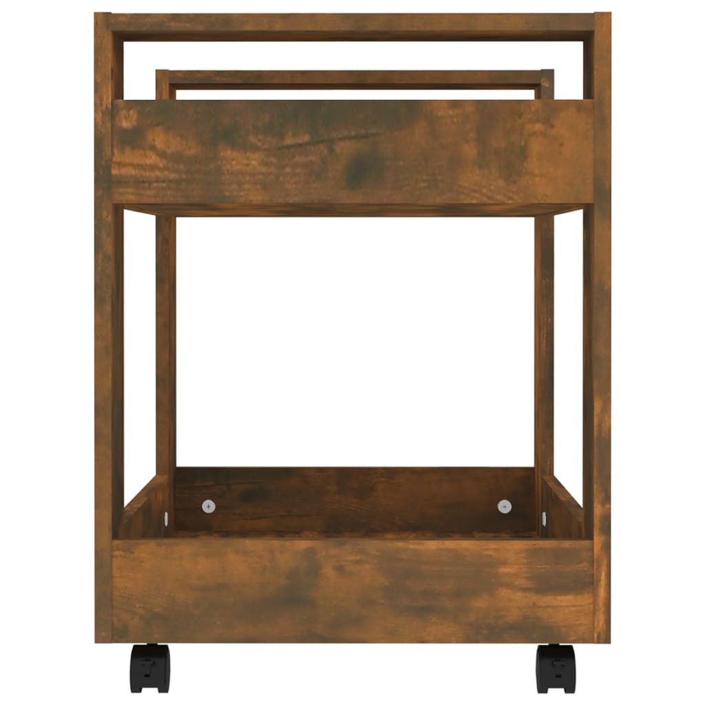 Kolica za radni stol boja dimljenog hrasta 60x45x60 cm drvena