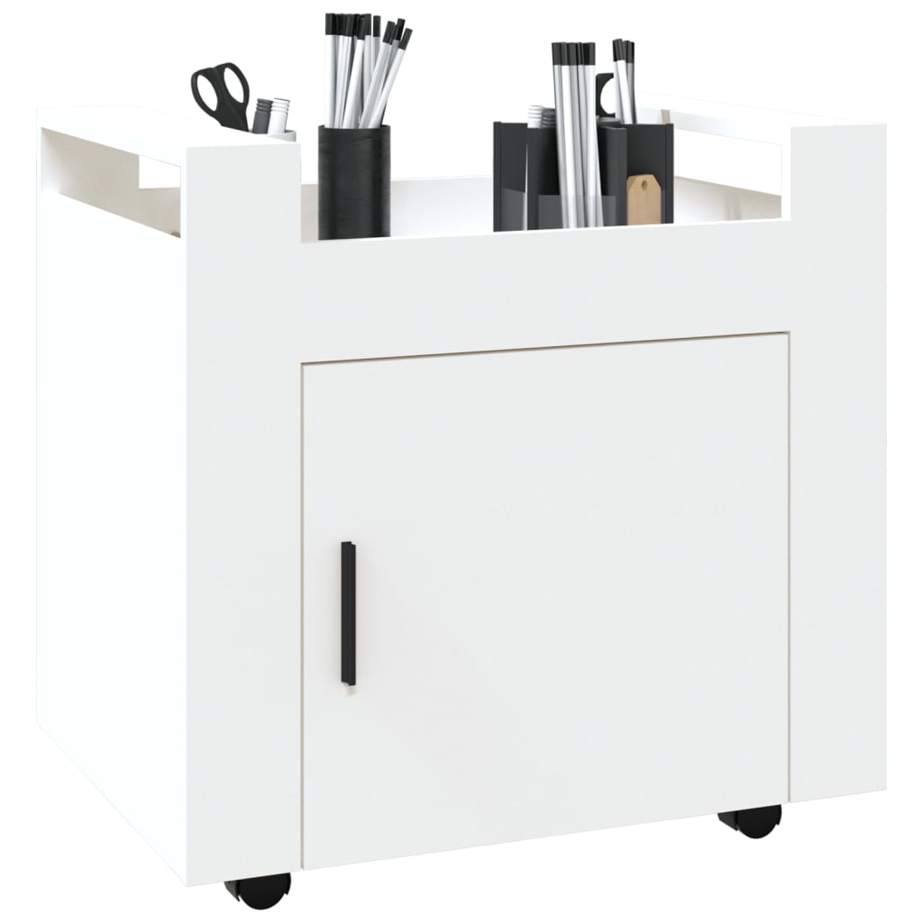 Kolica za radni stol bijela 60x45x60 cm od konstruiranog drva