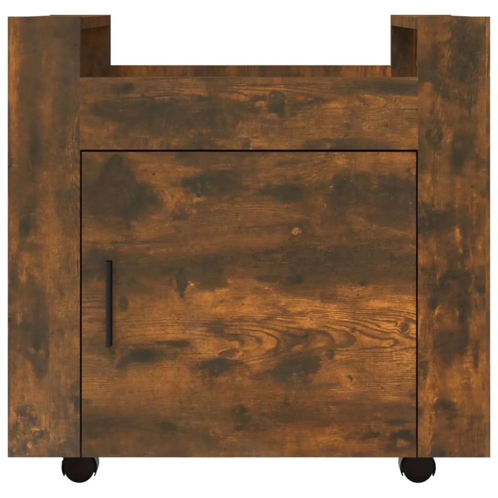 Kolica za radni stol boja dimljenog hrasta 60x45x60 cm drvena