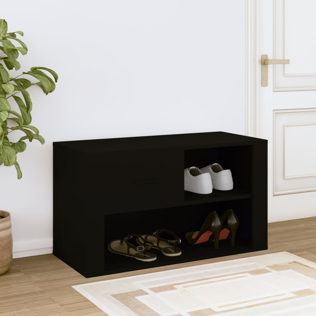 Ormarić za cipele crni 80 x 35 x 45 cm od konstruiranog drva