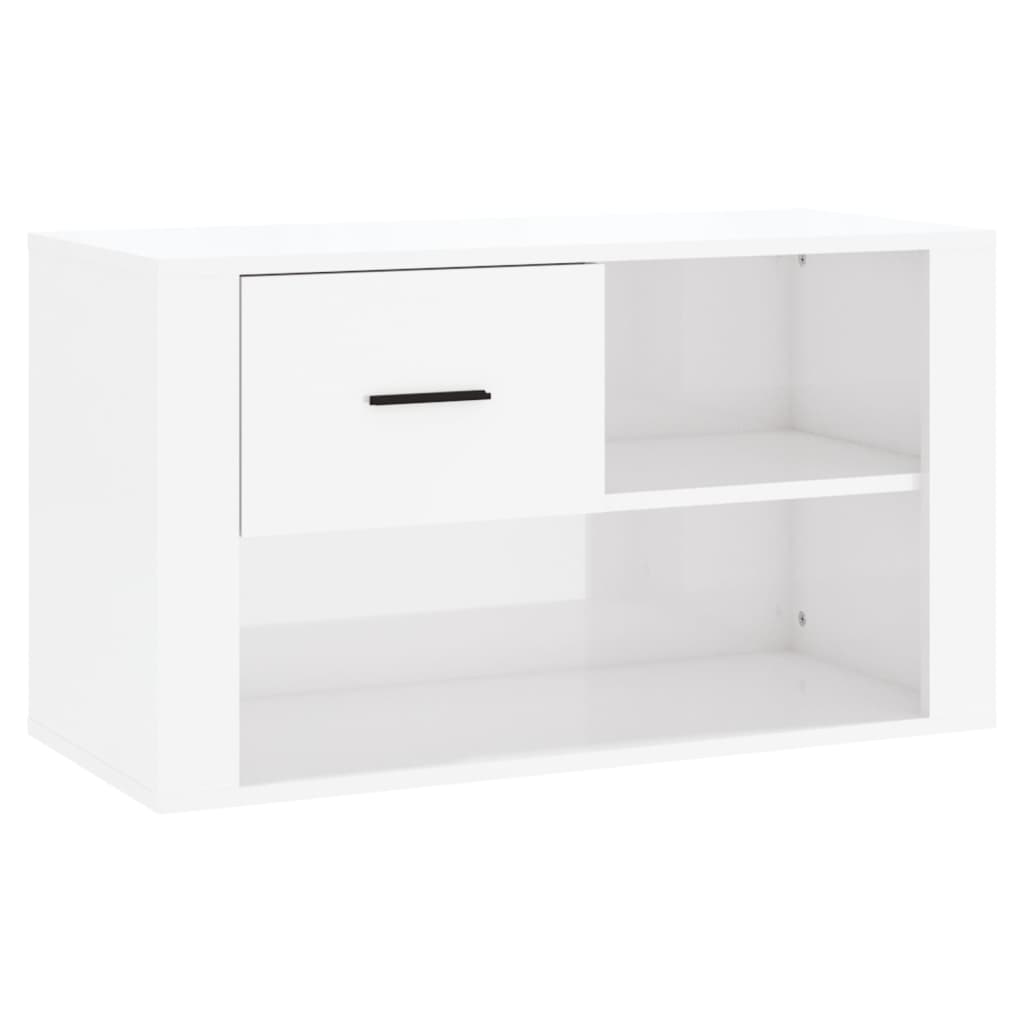 Ormarić za cipele sjajni bijeli 80x35x45 cm konstruirano drvo