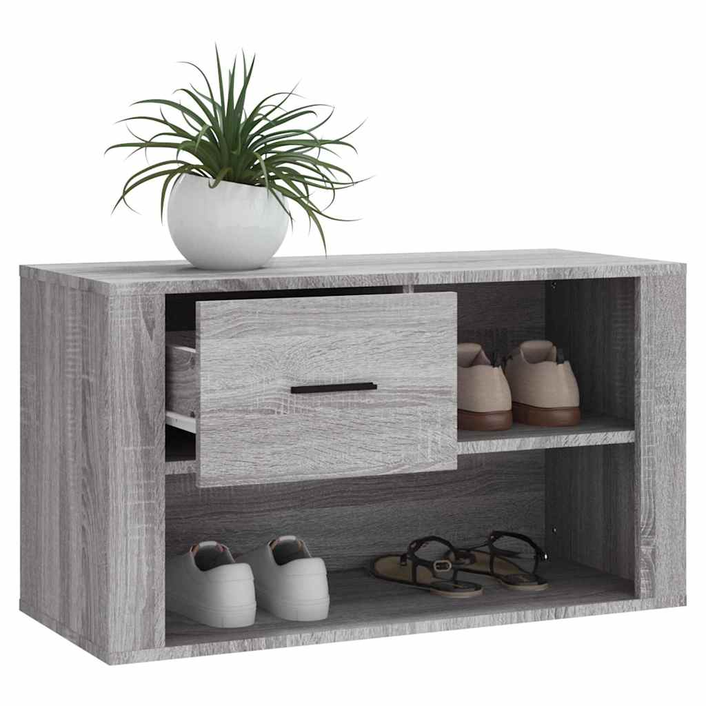 Ormarić za cipele sivi hrast 80x35x45 cm konstruirano drvo