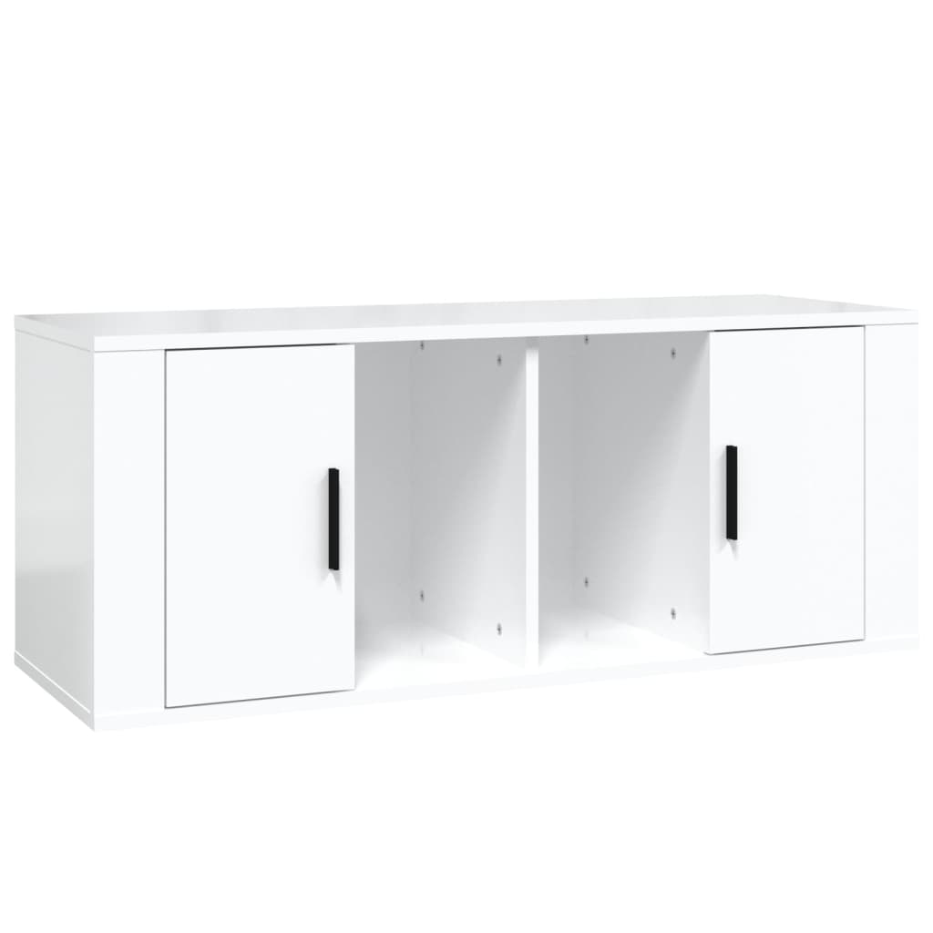 TV ormarić sjajni bijeli 100 x 35 x 40 cm od konstruiranog drva