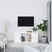 TV ormarić sjajni bijeli 100 x 35 x 40 cm od konstruiranog drva