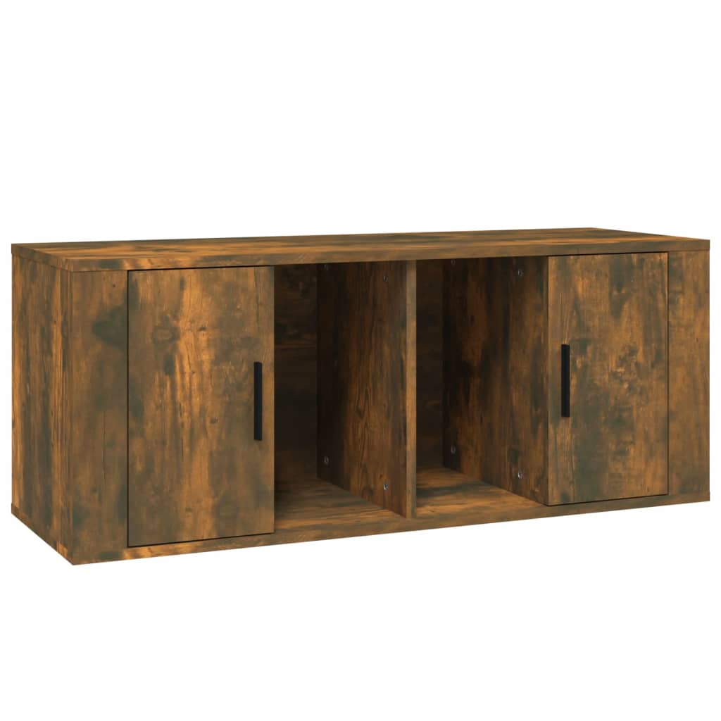 TV ormarić boja dimljenog hrasta 100x35x40 cm konstruirano drvo
