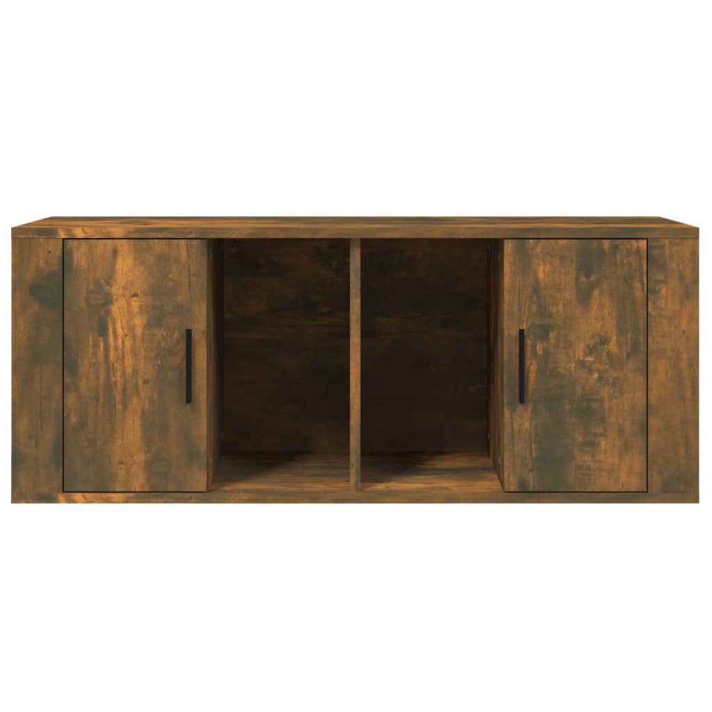 TV ormarić boja dimljenog hrasta 100x35x40 cm konstruirano drvo