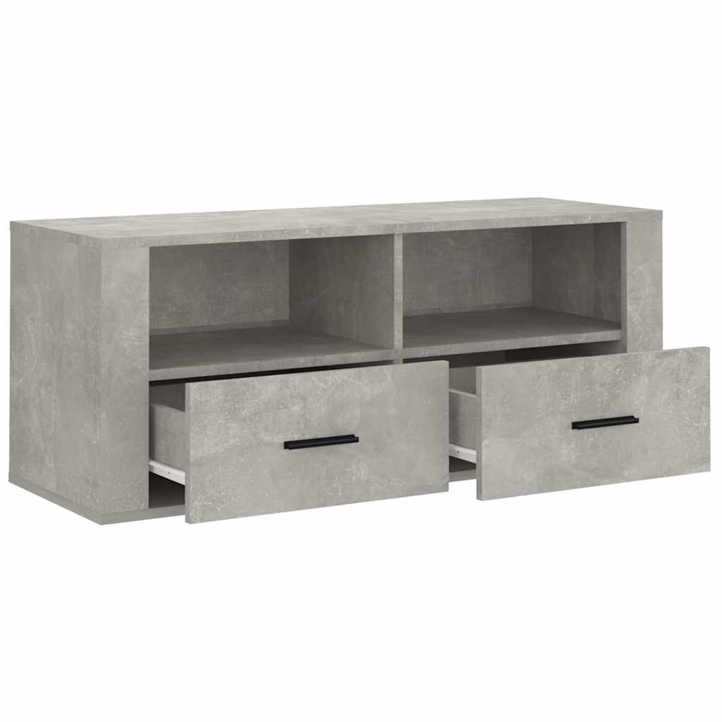 TV ormarić boja betona 100 x 35 x 40 cm od konstruiranog drva