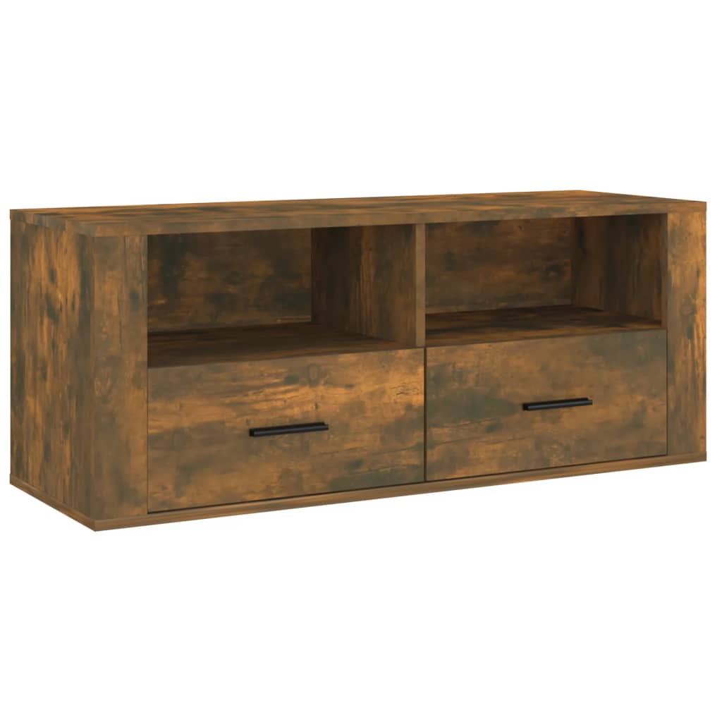 TV ormarić boja dimljenog hrasta 100x35x40 cm konstruirano drvo