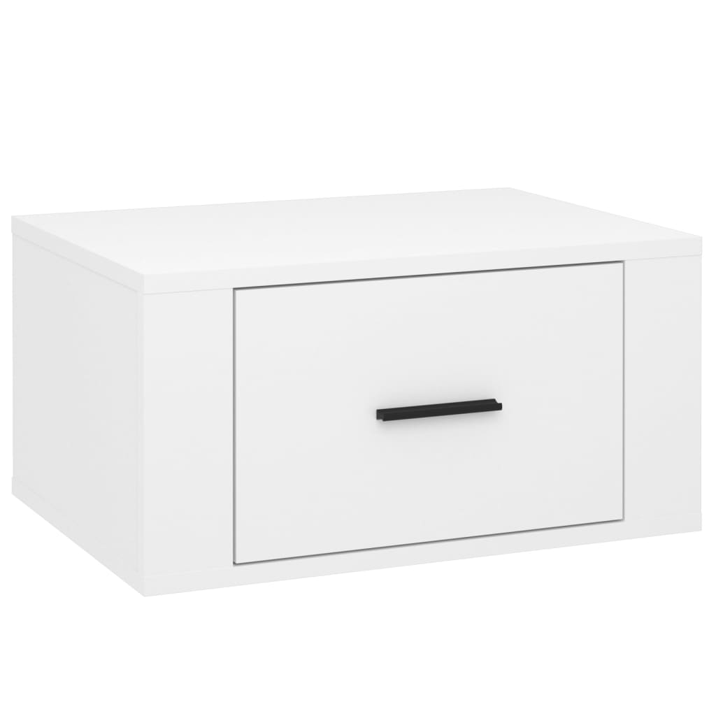 Zidni noćni ormarići 2 kom visoki sjaj bijeli 50x36x25 cm