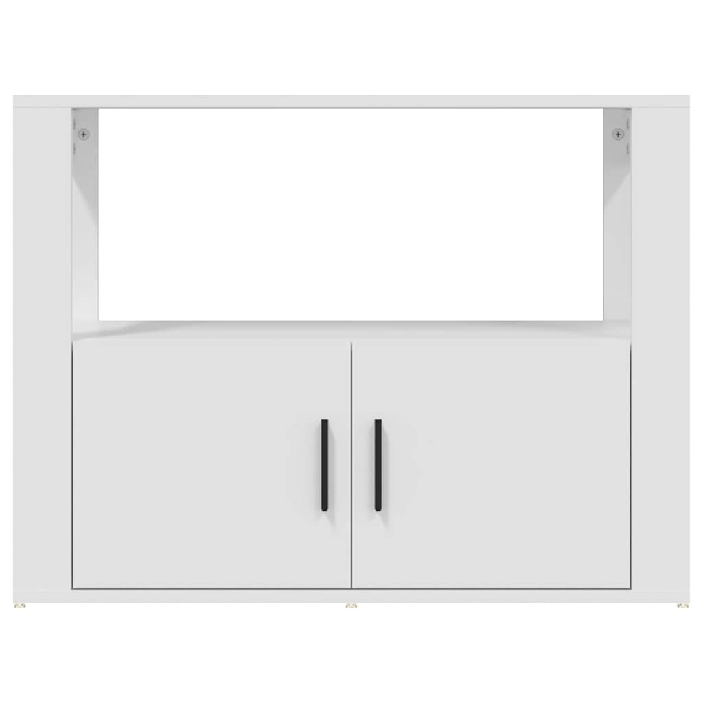 Komoda bijela 80 x 30 x 60 cm od konstruiranog drva