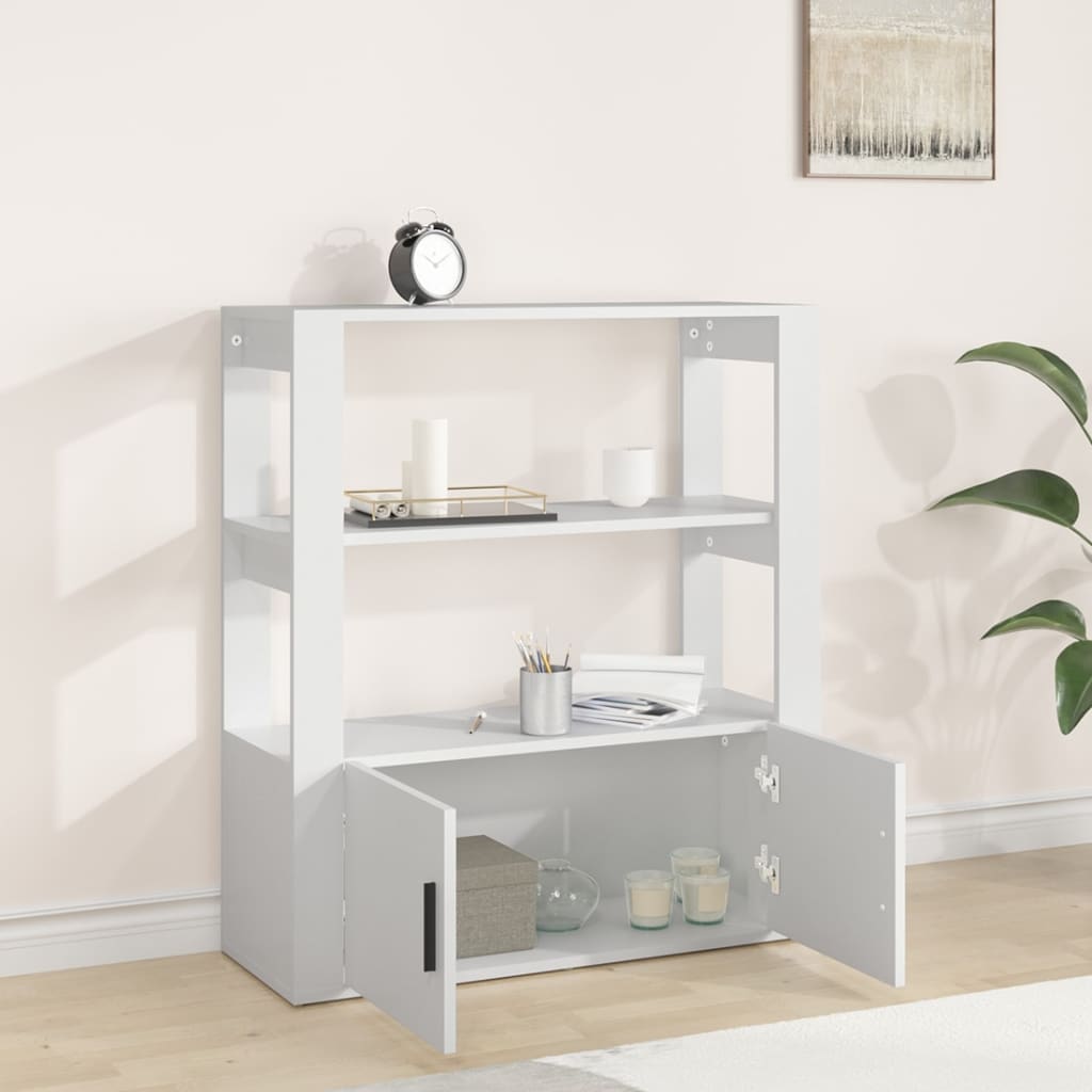Komoda bijela 80 x 30 x 90 cm od konstruiranog drva