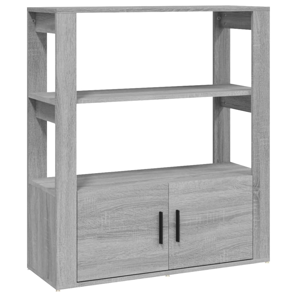 Komoda sivog hrasta sonome 80x30x90 cm od konstruiranog drva