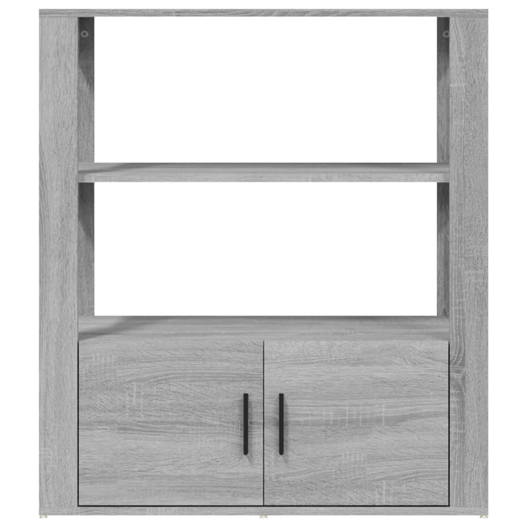 Komoda sivog hrasta sonome 80x30x90 cm od konstruiranog drva