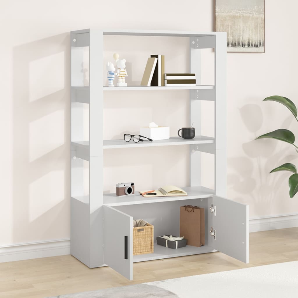 Komoda bijela 80 x 30 x 119,5 od konstruiranog drva