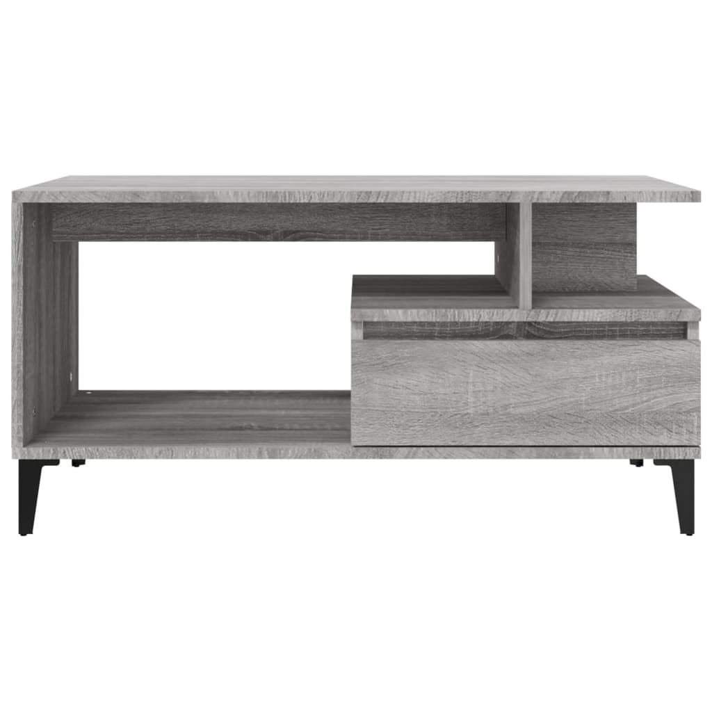 Stolić za kavu boja sivog hrasta 90x49x45 cm konstruirano drvo