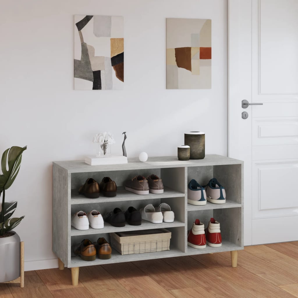 Ormarić za cipele boja betona 102x36x60 cm konstruirano drvo