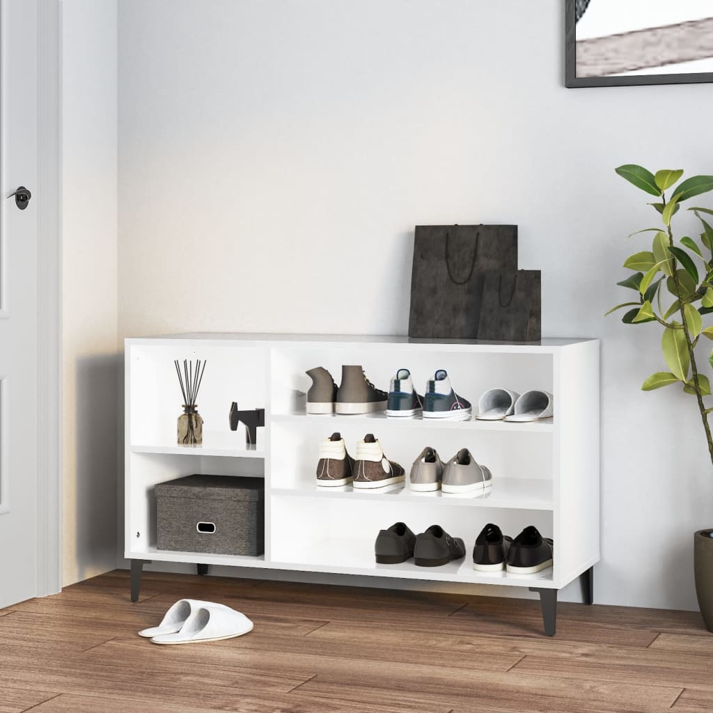 Ormarić za cipele sjajni bijeli 102x36x60 cm konstruirano drvo