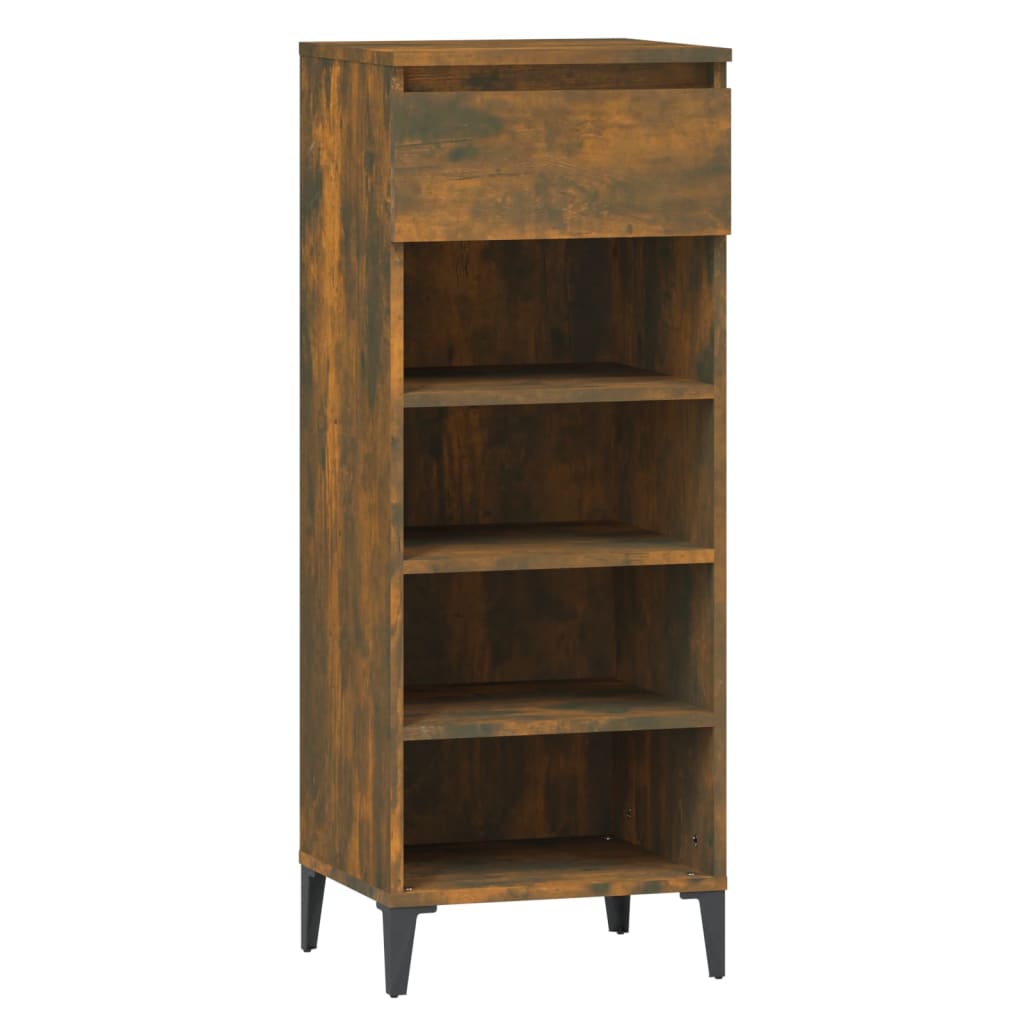Stalak za cipele boja hrasta 40x36x105 cm konstruirano drvo